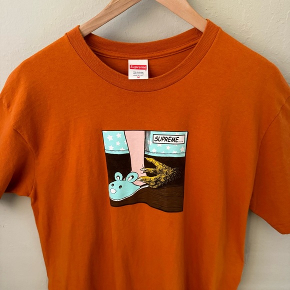 SUPREME Bed Tee Rust FW2021 Season 100% Cotton - Picture 8 of 14